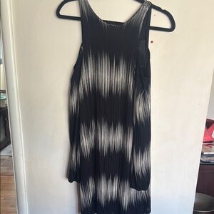 Zara Blue Graphic Sleeveless Mini Dress